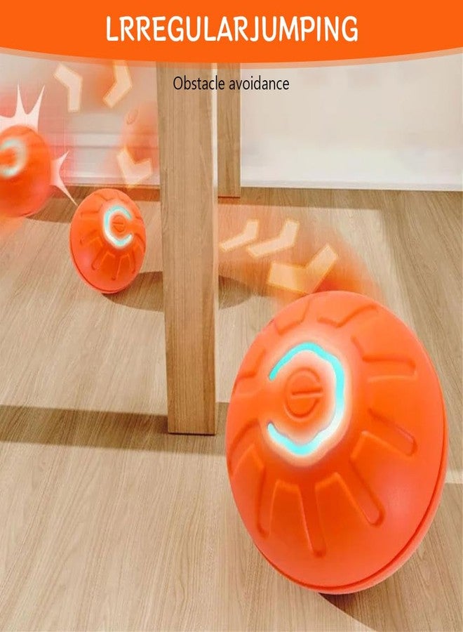 Qpets® Dog Ball, Dog Chew Toys, Rubber Toys for Dogs, Cool Lighting & Auto Bounce Interactive Dog Toys Ideal for Indoor and Outdoor (Small, with USB Cable) - Image 4